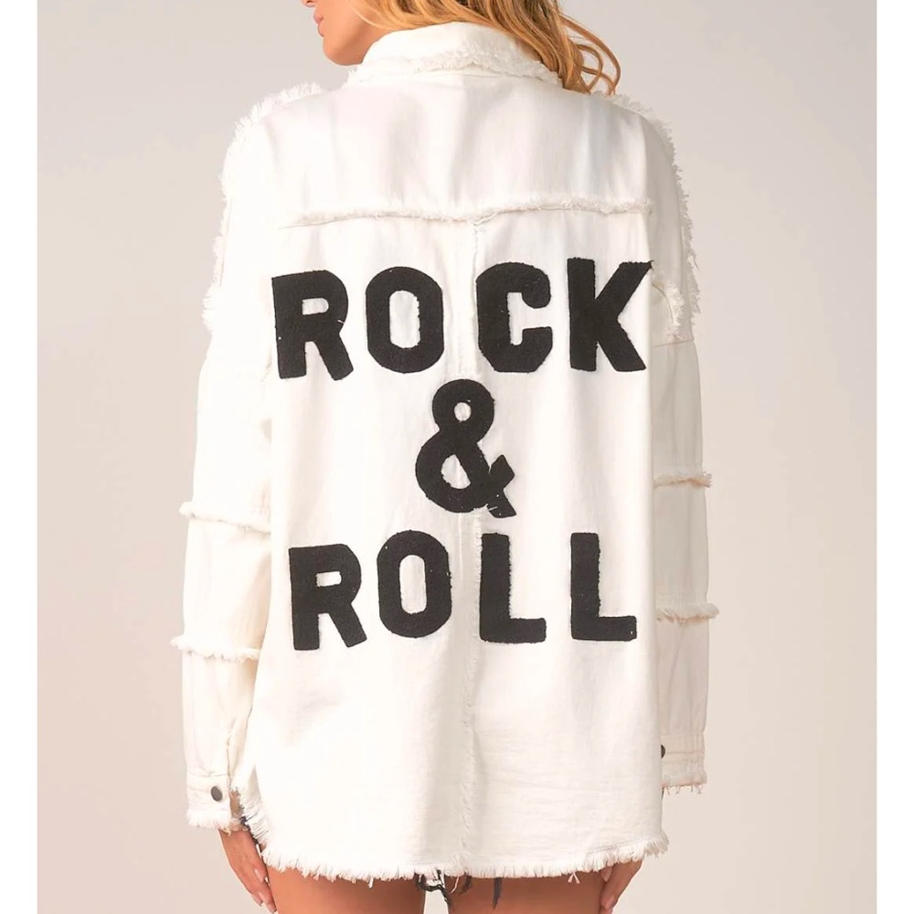 Rock & Roll light jacket by Carla Gizzi. Consistently sold out in white.